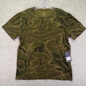Roark Shirt Mens Small Camo Well Worn Printed Crew Short Sleeve Performance